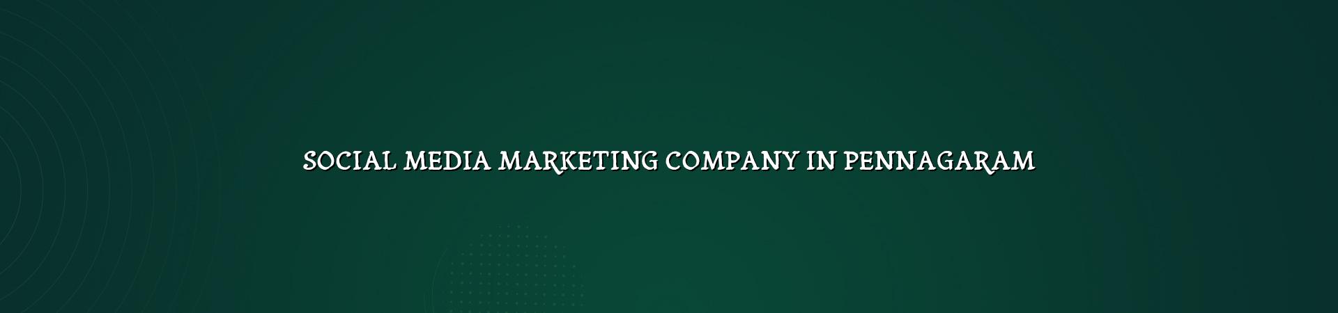 Social Media Marketing Company in Pennagaram — WebGLITS