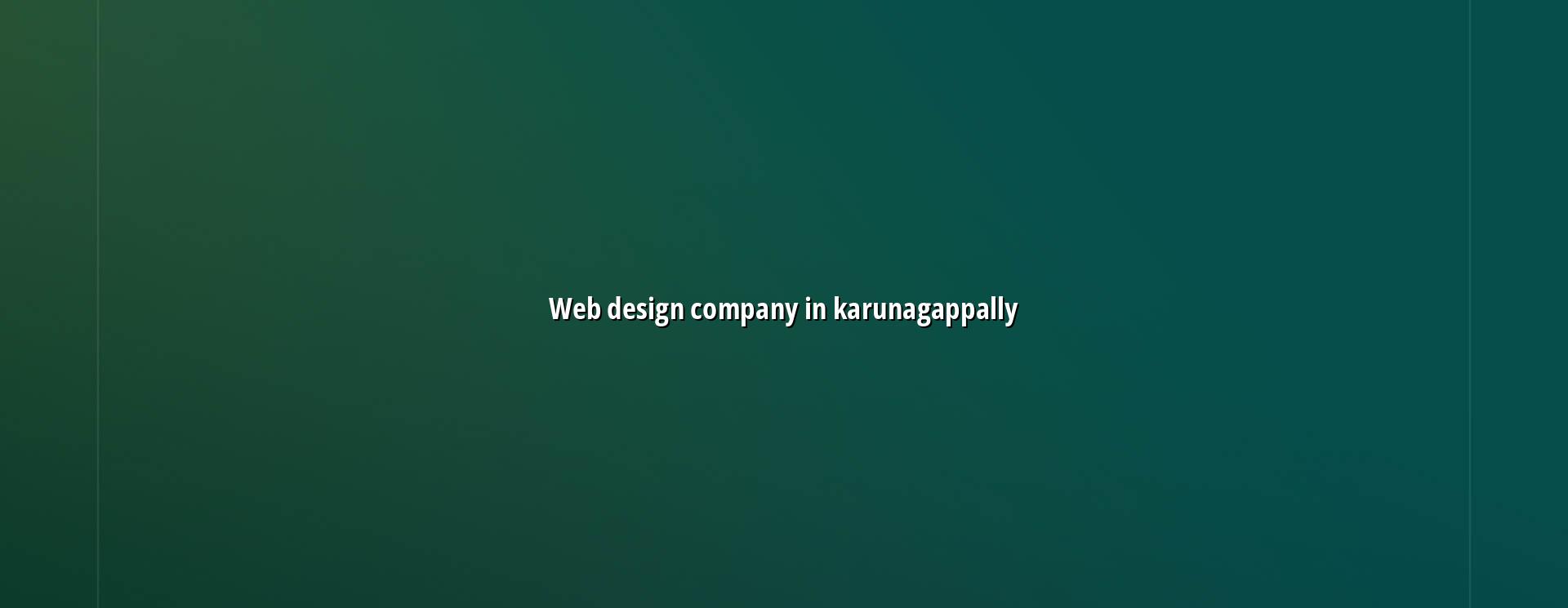 Web design company in Karunagappally — WebGLITS