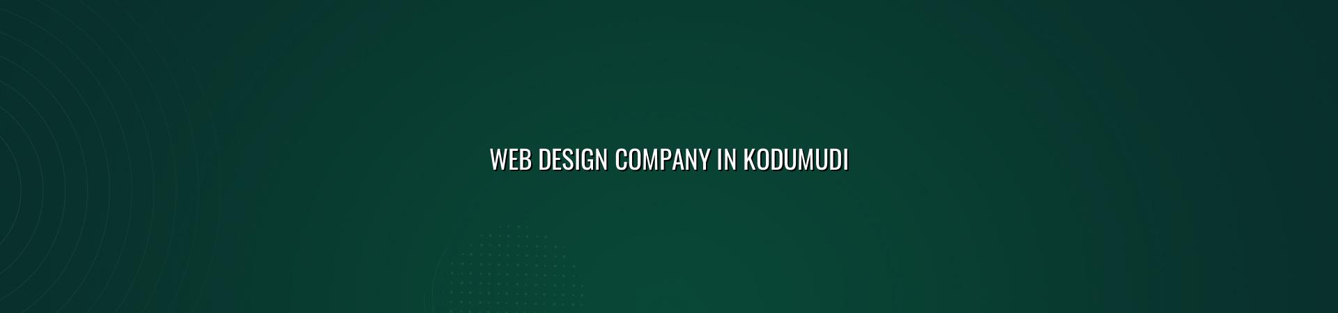 Web design company in Kodumudi — WebGLITS