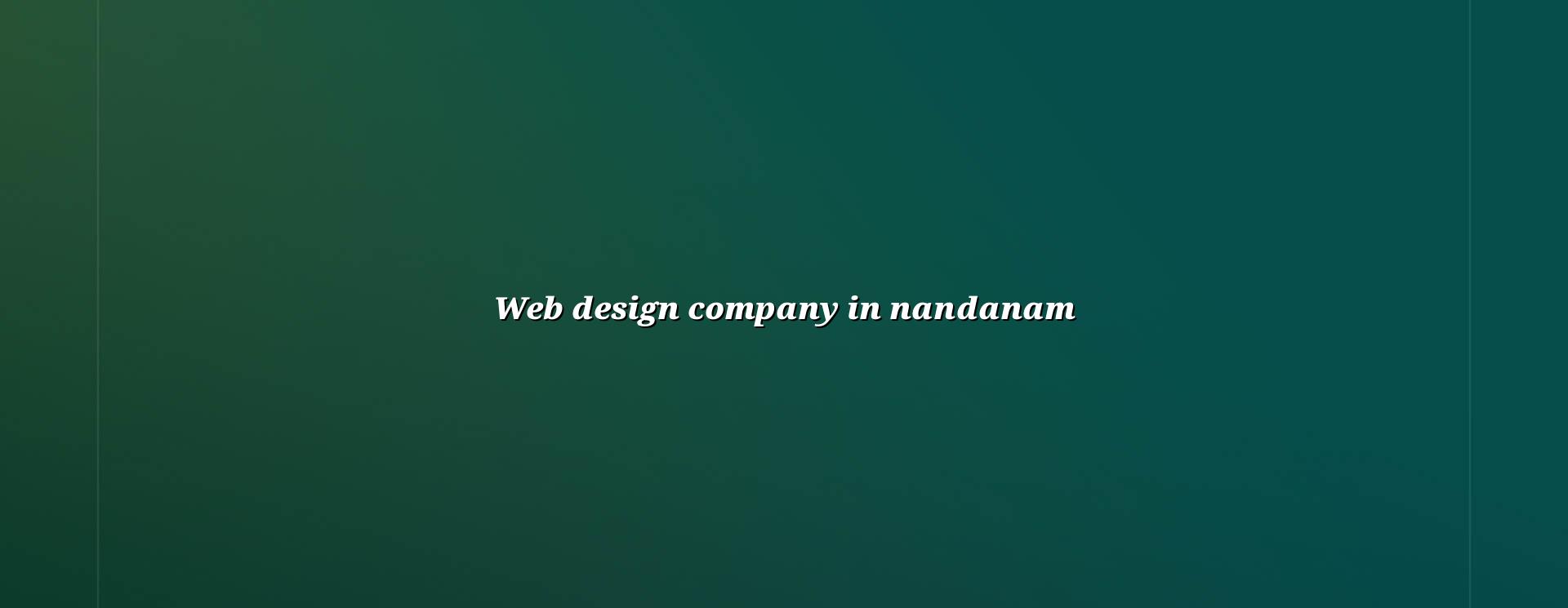 Web design company in Nandanam — WebGLITS