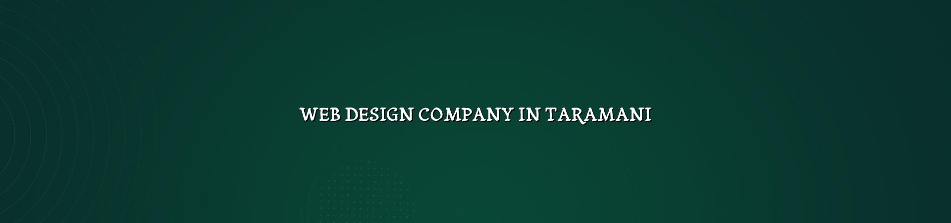 Web design company in Taramani — WebGLITS