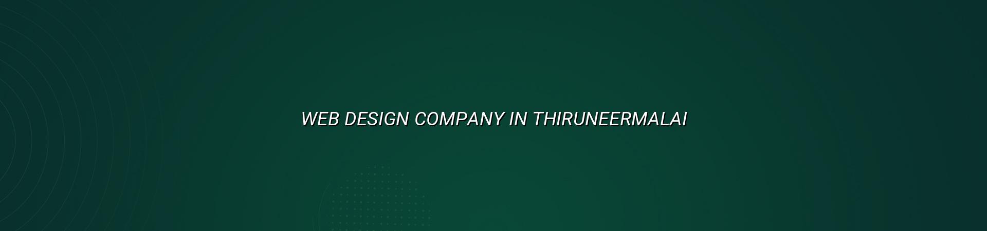 Web Design Company in Thiruneermalai — WebGLITS