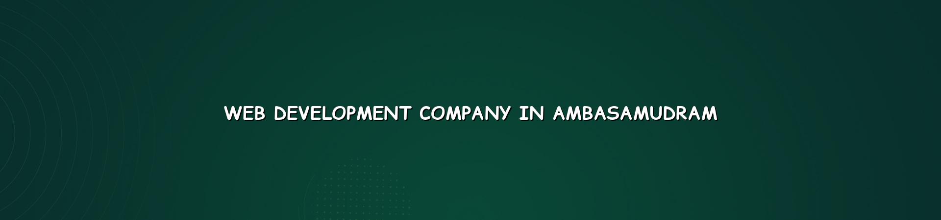 Web development company in Ambasamudram — WebGLITS