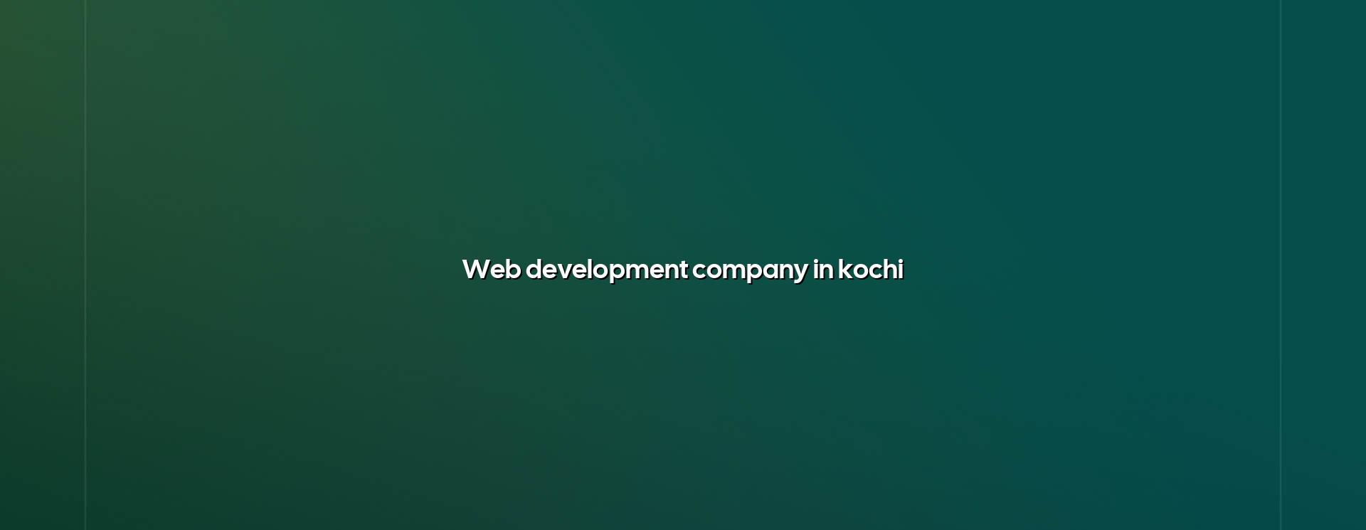 Web development company in Kochi — WebGLITS