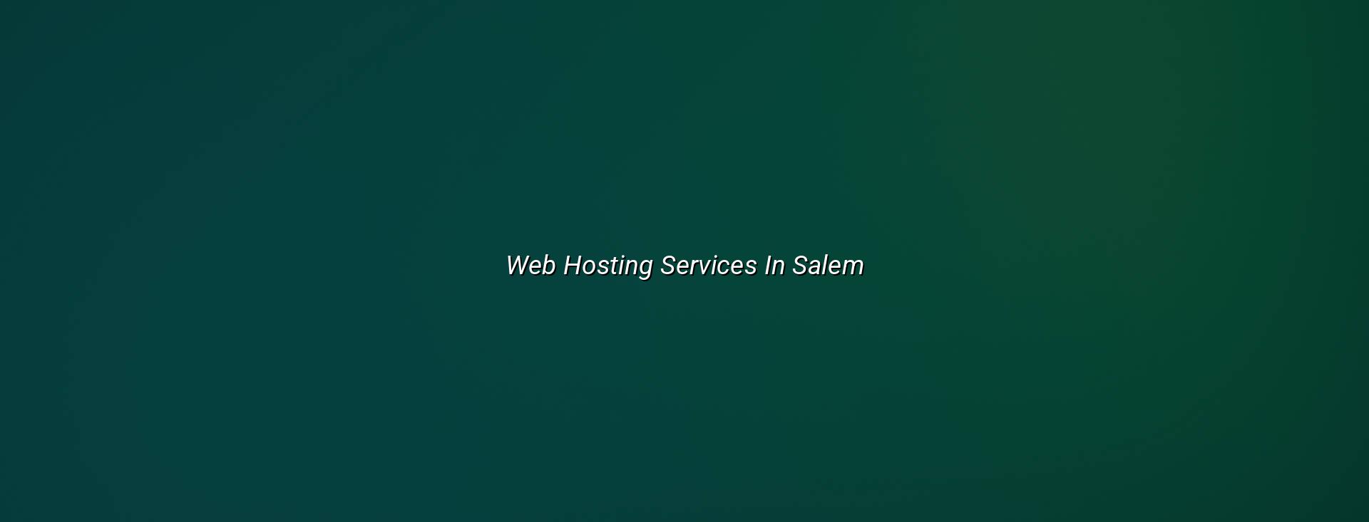 Web hosting services in Salem — WebGLITS