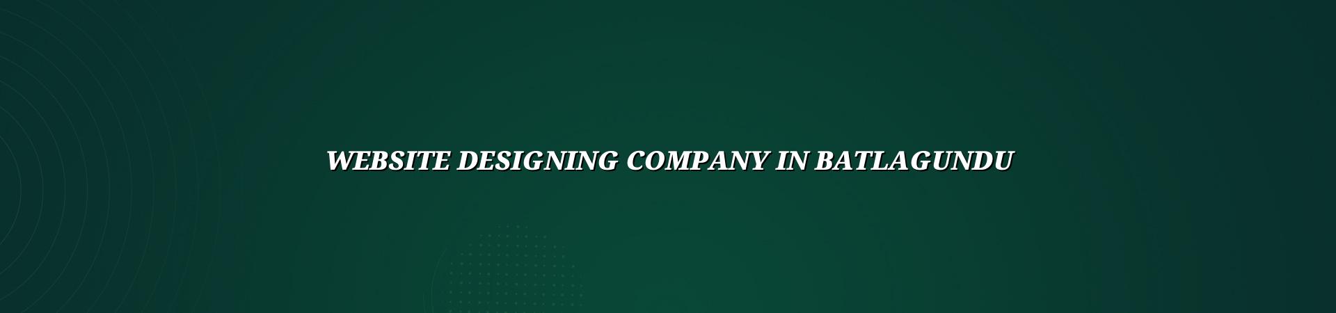 Website designing company in Batlagundu — WebGLITS
