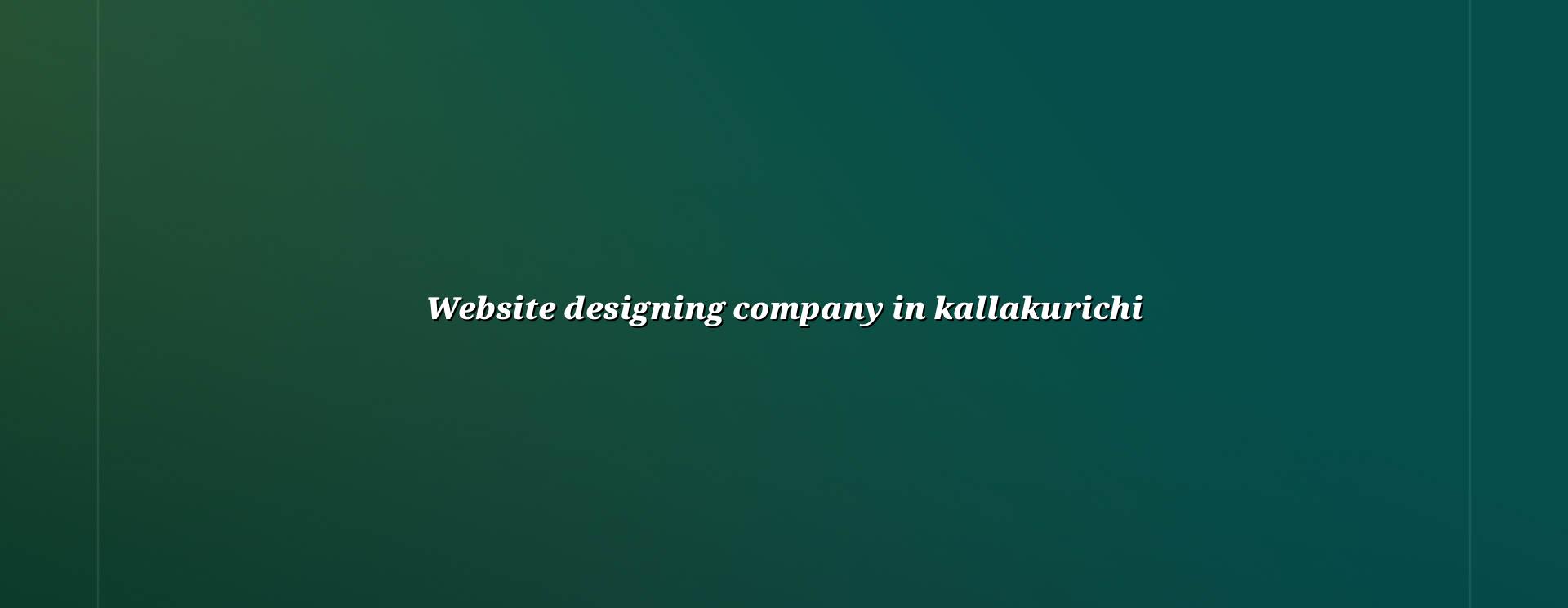 Website Designing Company in Kallakurichi — WebGLITS