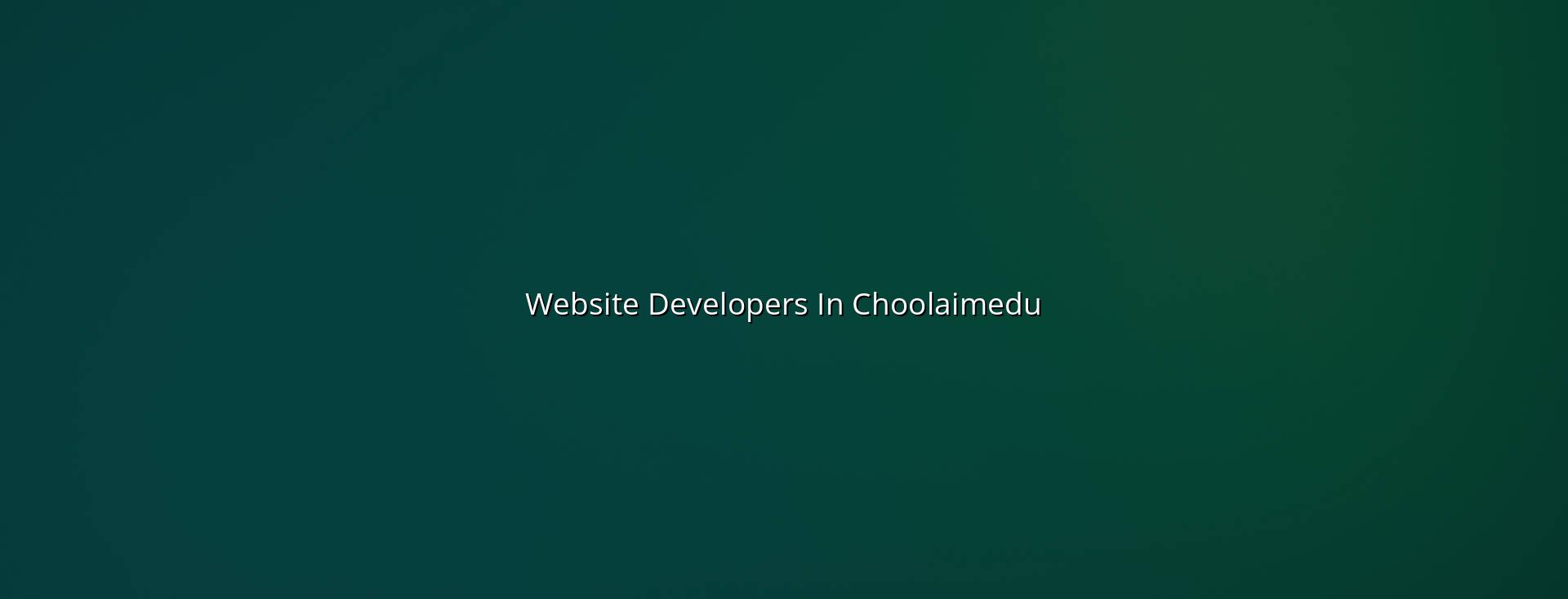 Website developers in Choolaimedu in Chennai — WebGLITS