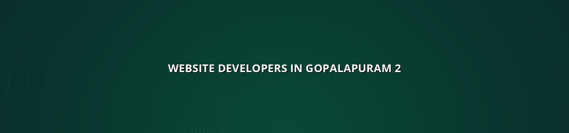 Website planning for Gopalapuram businesses