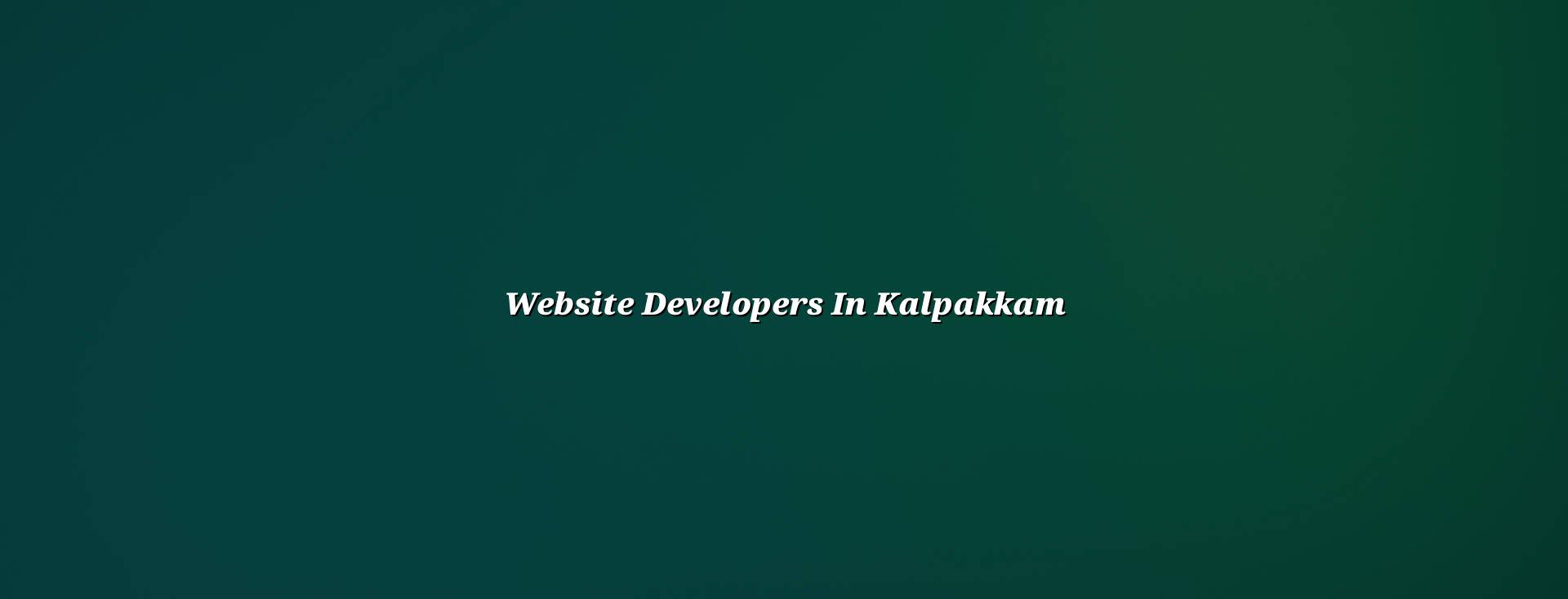 Website developers in Kalpakkam in Nagercoil — WebGLITS