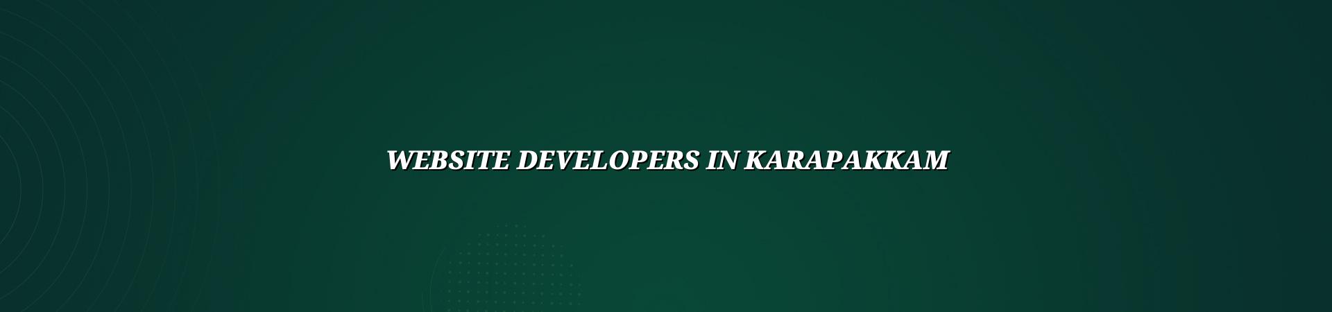 Website developers in Karapakkam — WebGLITS