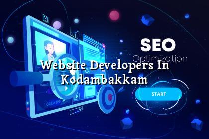 Website developers in Kodambakkam in Chennai — WebGLITS