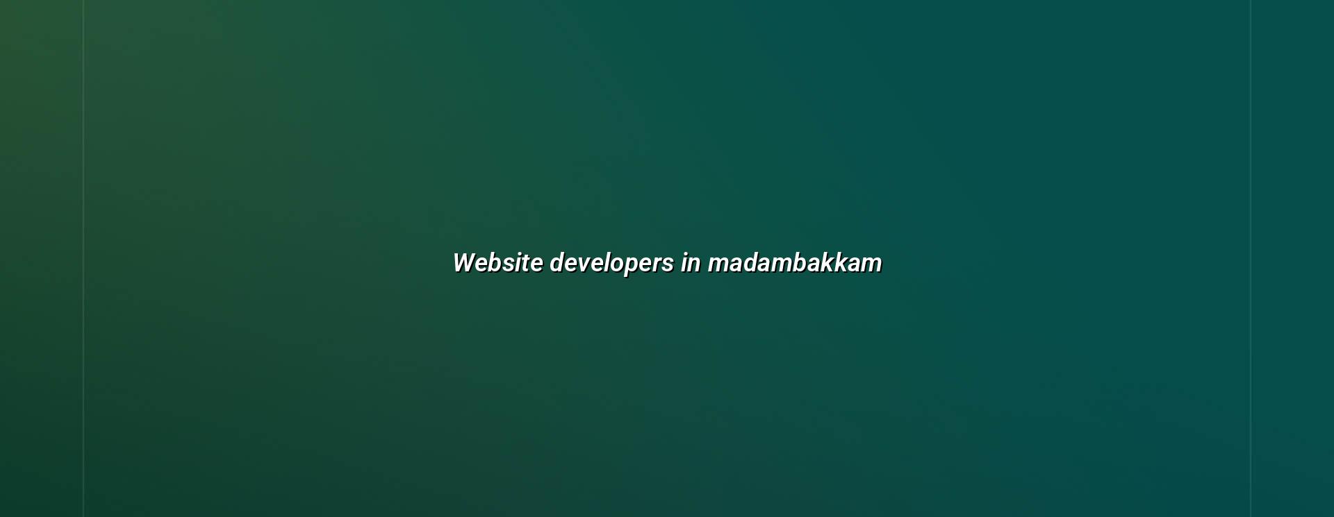 Website developers in Madambakkam — WebGLITS