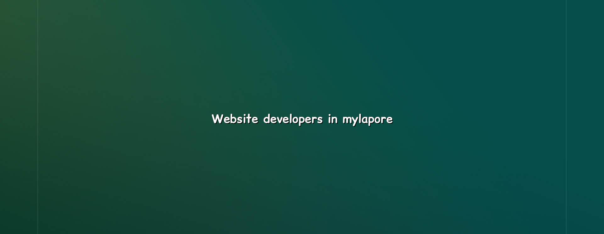Website developers in Mylapore — WebGLITS