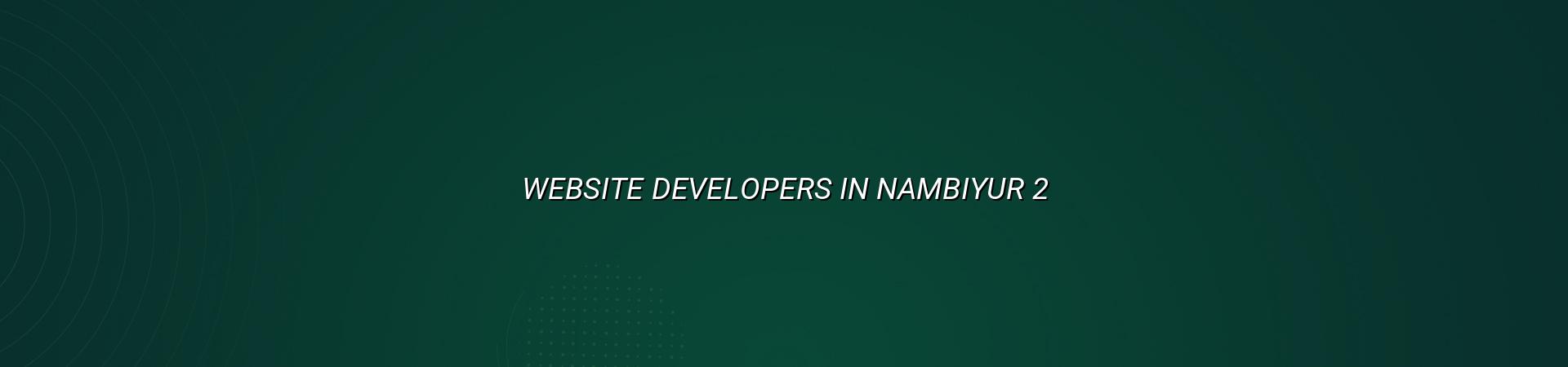 Website planning for Nambiyur businesses