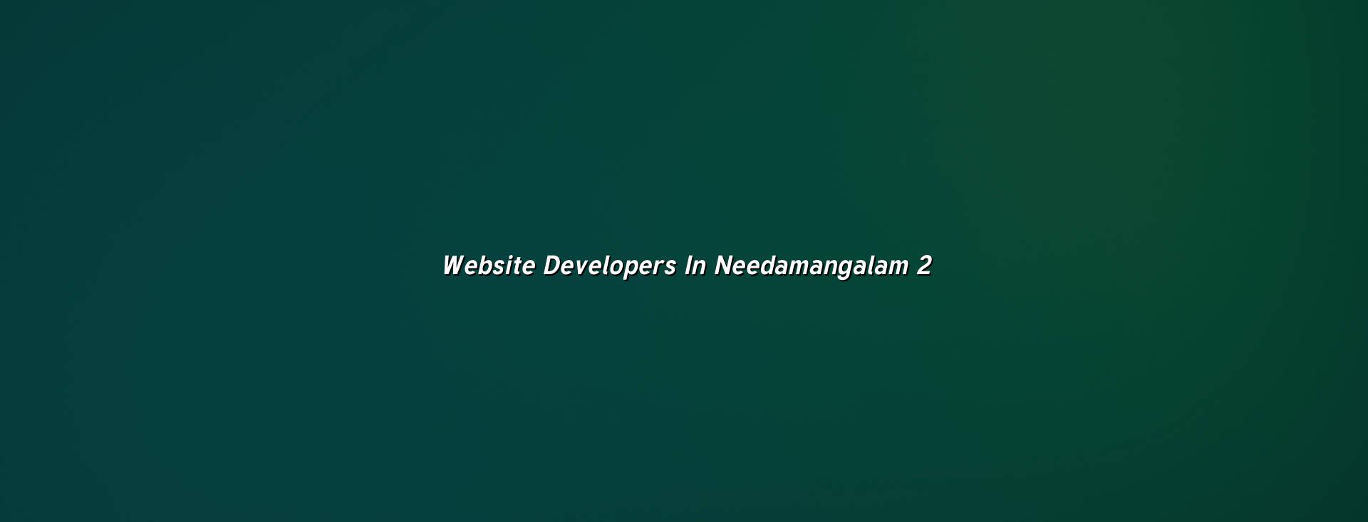 Needamangalam website development planning for businesses