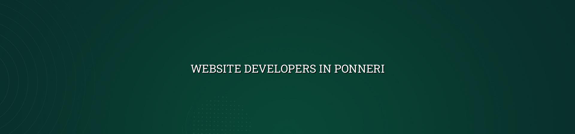 Website developers in Ponneri — WebGLITS