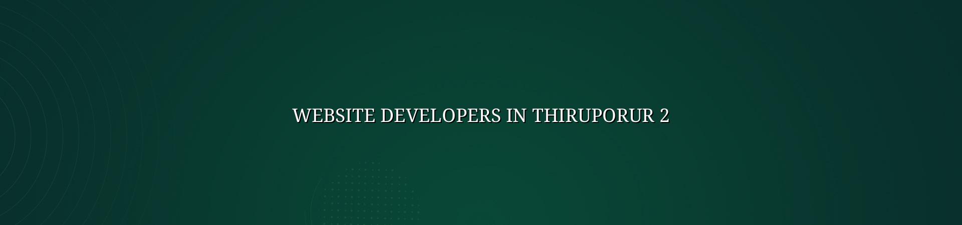 Website developers in Thiruporur service checklist by WebGLITS
