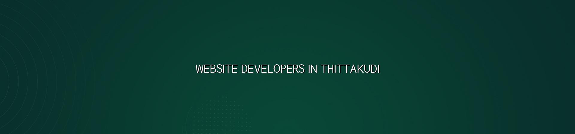 Website developers in Thittakudi — WebGLITS