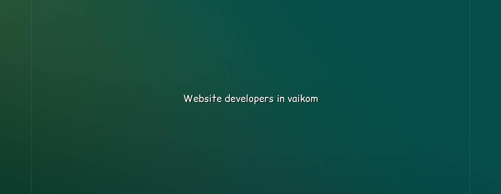 Website developers in Vaikom in Nagercoil by WebGLITS