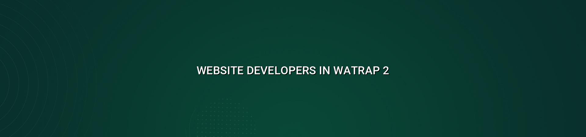 Website development planning for Watrap businesses