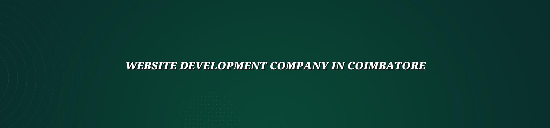 Website development company in Coimbatore — WebGLITS
