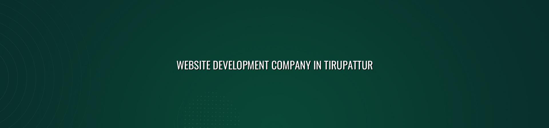 Website Development Company in Tirupattur — WebGLITS