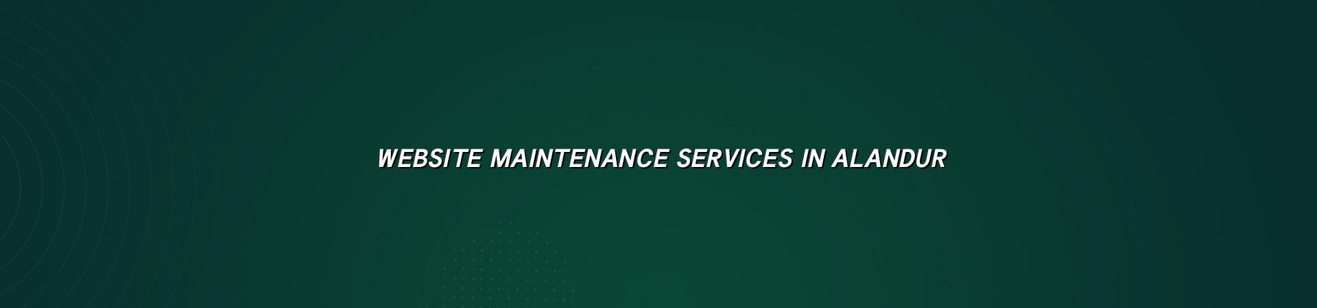 Website maintenance services in Alandur — WebGLITS