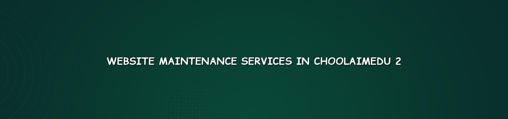 Website maintenance checklist for Choolaimedu businesses