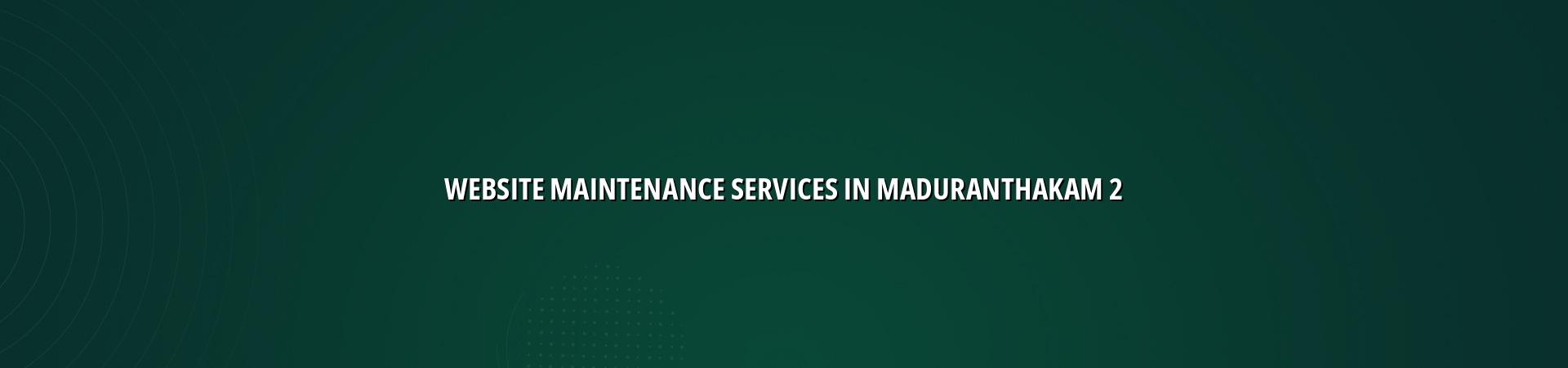 website maintenance checklist for Maduranthakam businesses