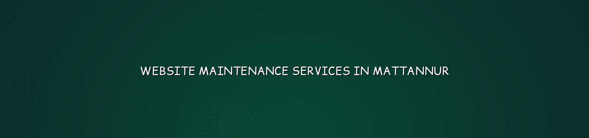 Website maintenance services in Mattannur — WebGLITS