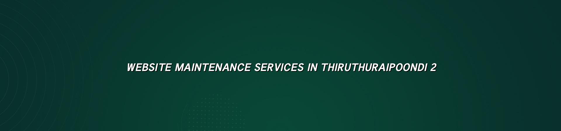 Website maintenance checklist for Thiruthuraipoondi businesses