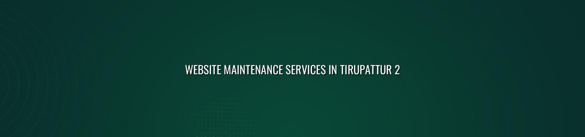 Website maintenance checklist for Tirupattur businesses
