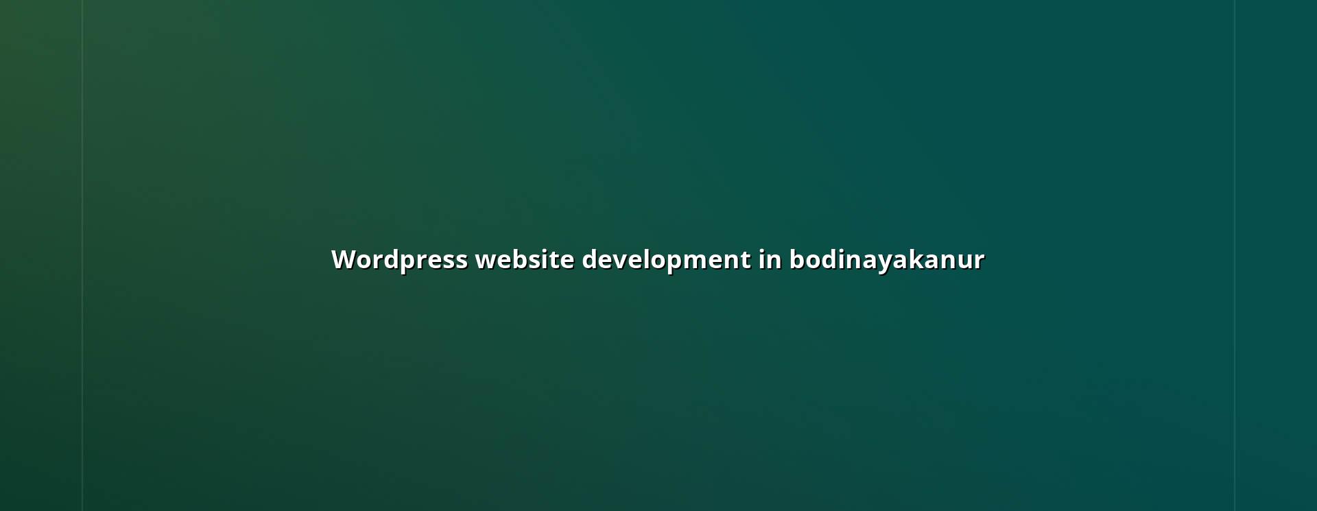 WordPress website development in Bodinayakanur — WebGLITS