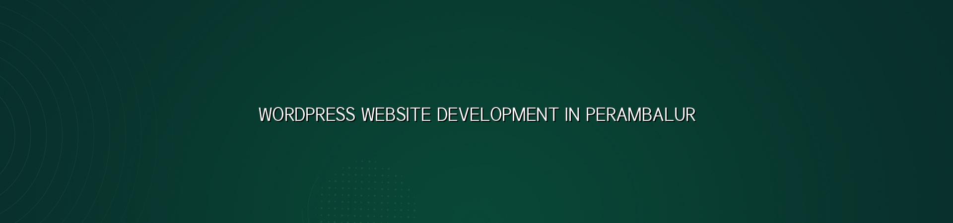 WordPress website development in Perambalur — WebGLITS